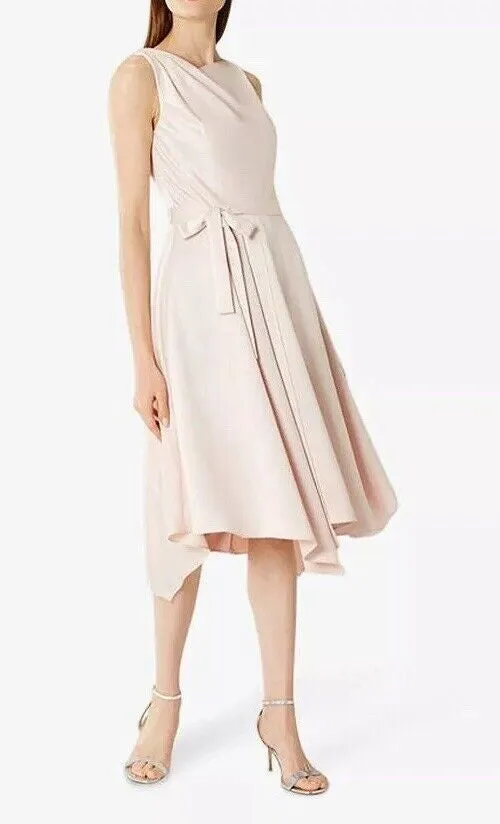 Coast Pink Savannah Soft Midi Dress Blush UK 14