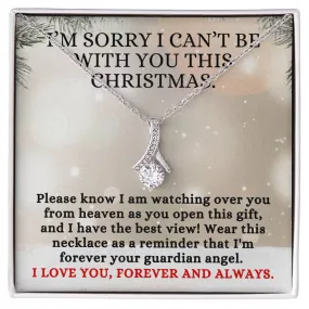 Condolence Gift, I'm Sorry I Can't Be With You This Christmas, Alluring Beauty Pendant Memorial Necklace