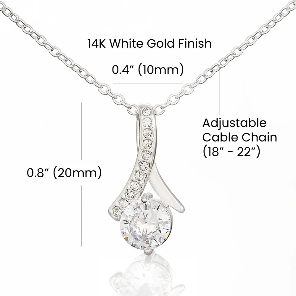 Condolence Gift, I'm Sorry I Can't Be With You This Christmas, Alluring Beauty Pendant Memorial Necklace