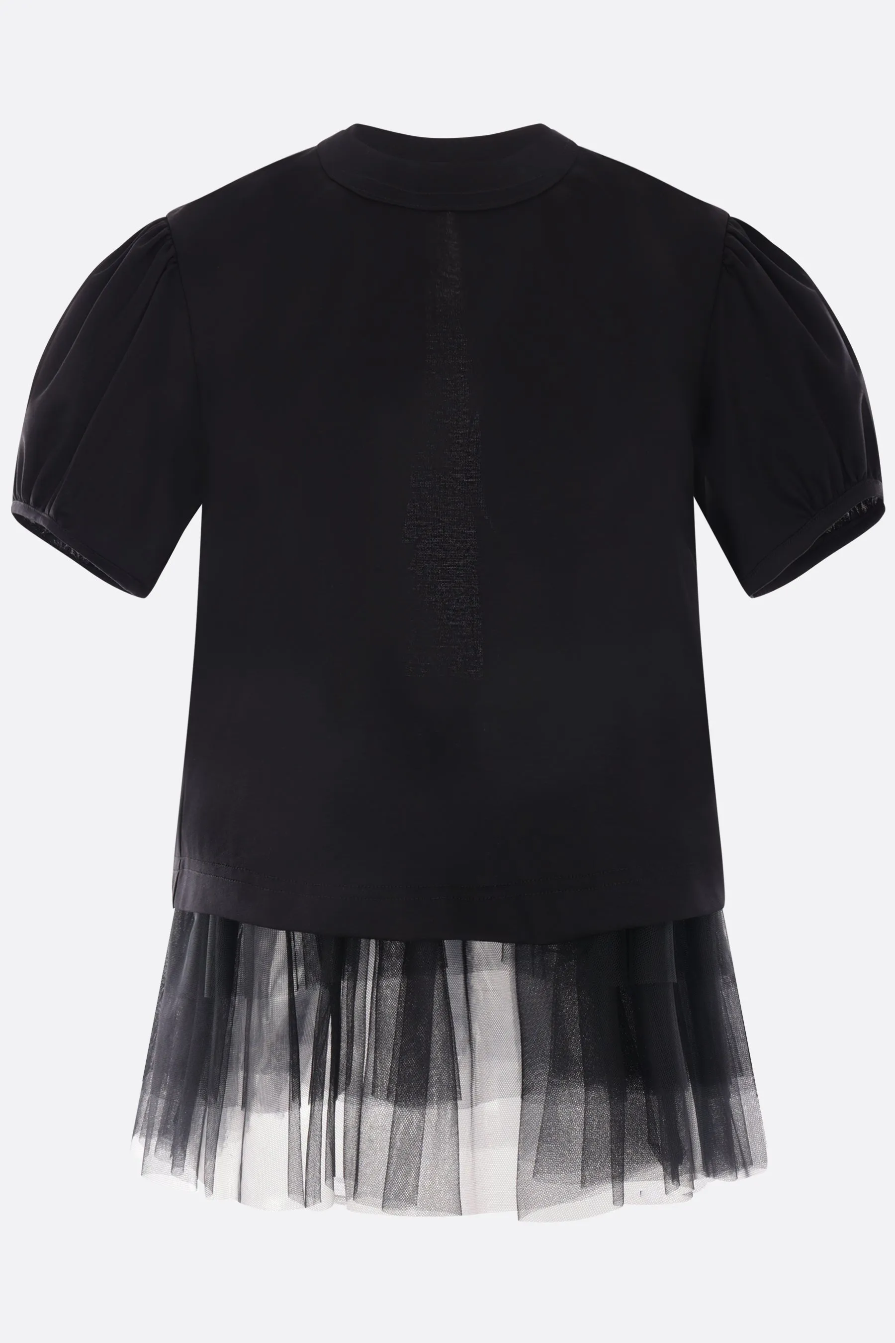 cotton t-shirt with tulle flounces