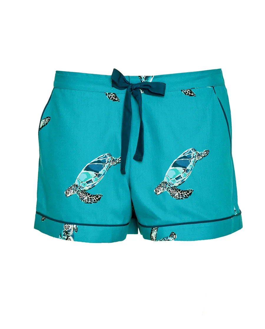 Cove Womens Turtle Print Shorts