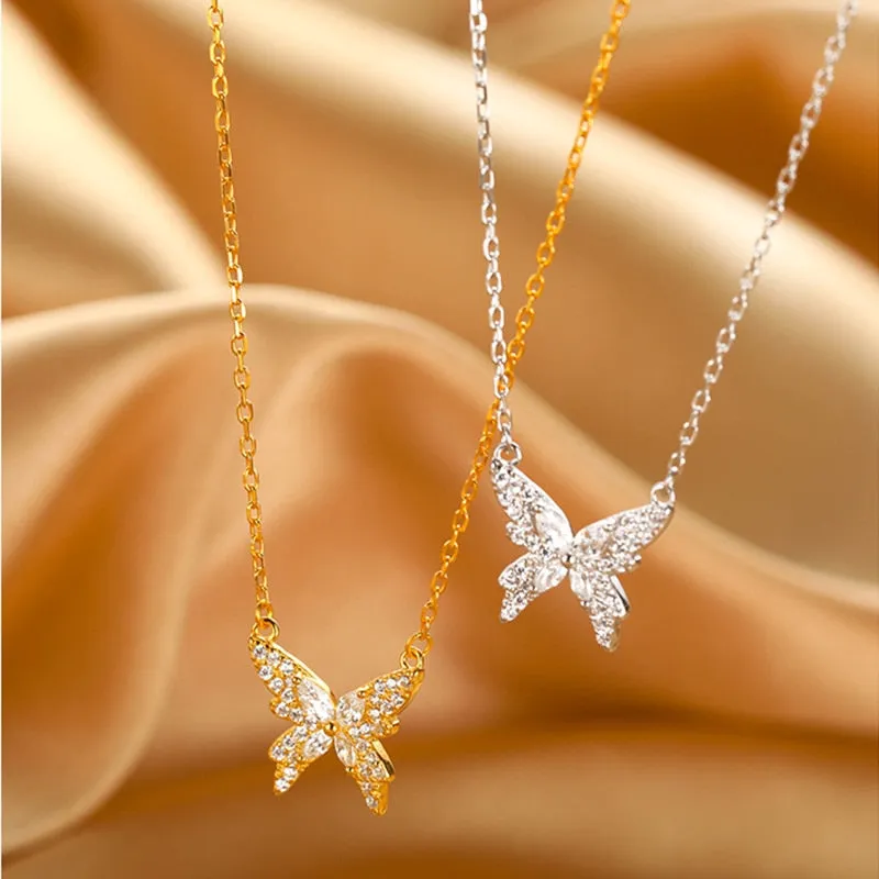 Crystal Butterfly Necklace MK18685