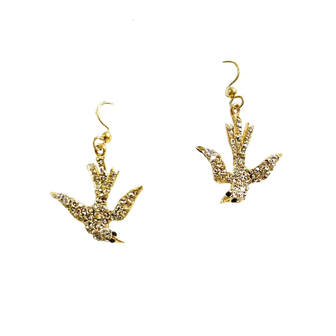 Crystal Dove Drop Earrings