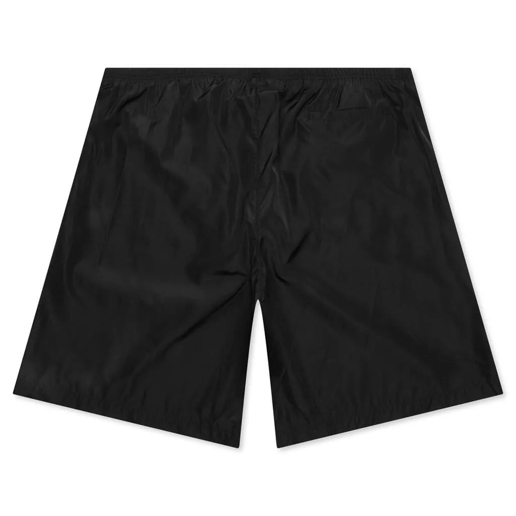 Curved Logo Swim Short - Black/White