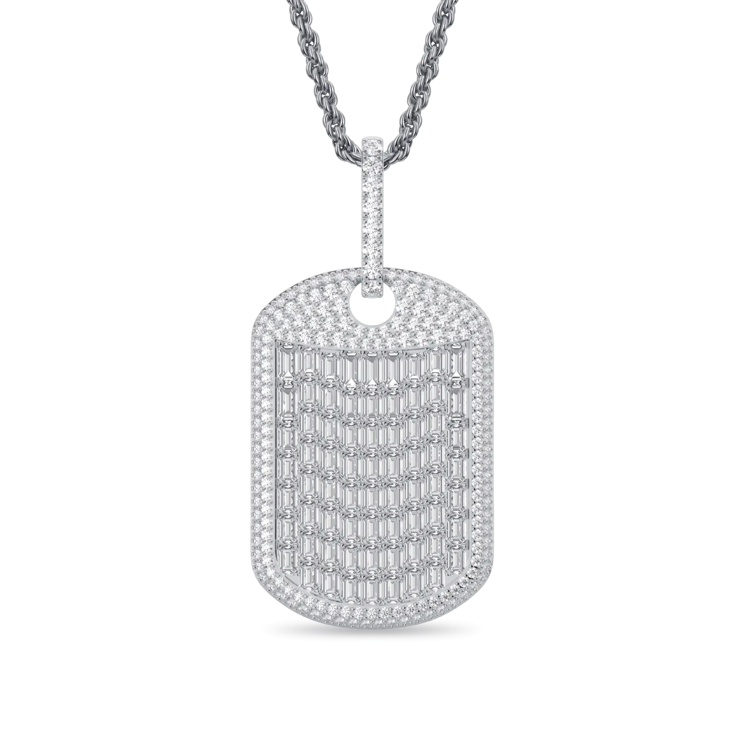 Custom Iced Out Dog Tag Pendant