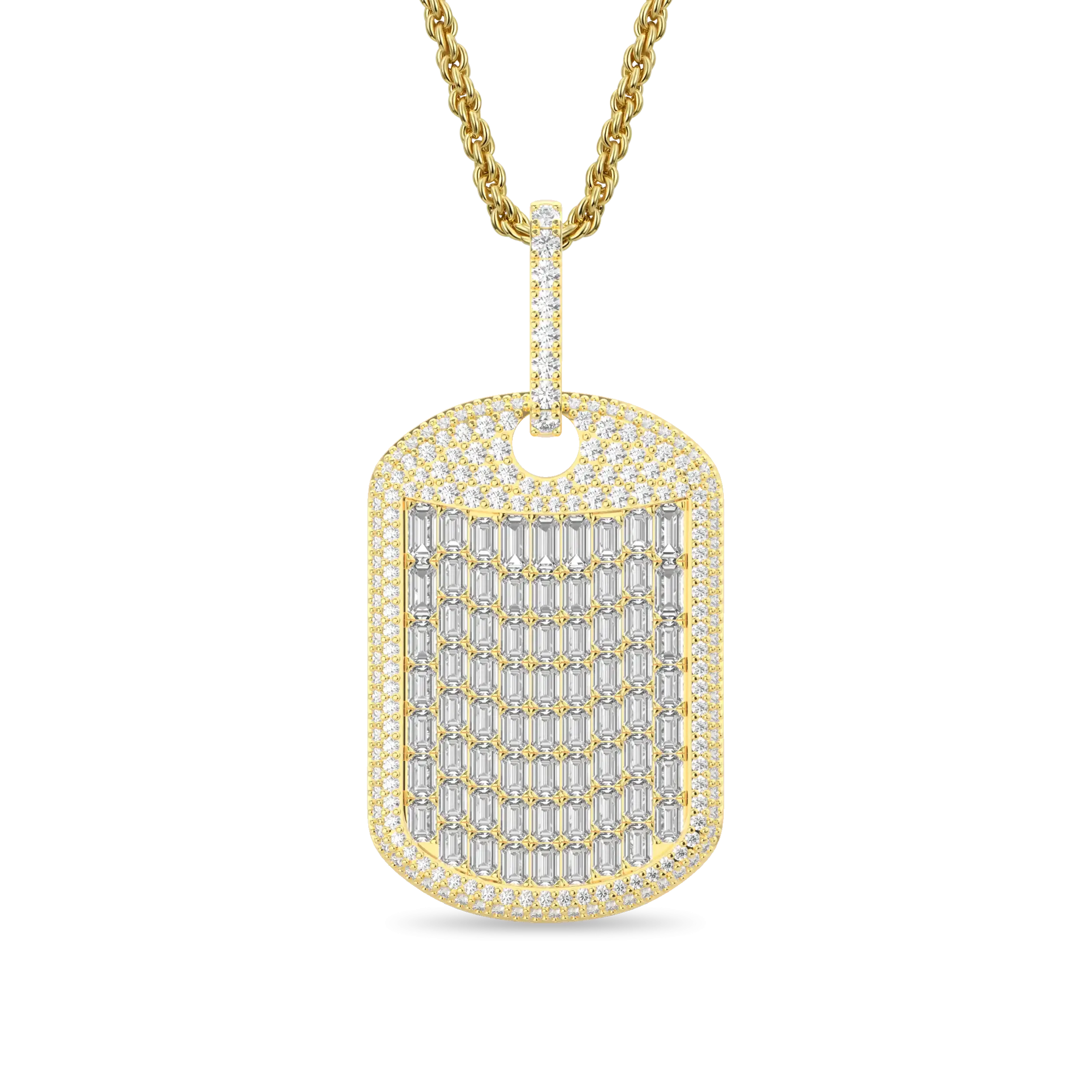 Custom Iced Out Dog Tag Pendant