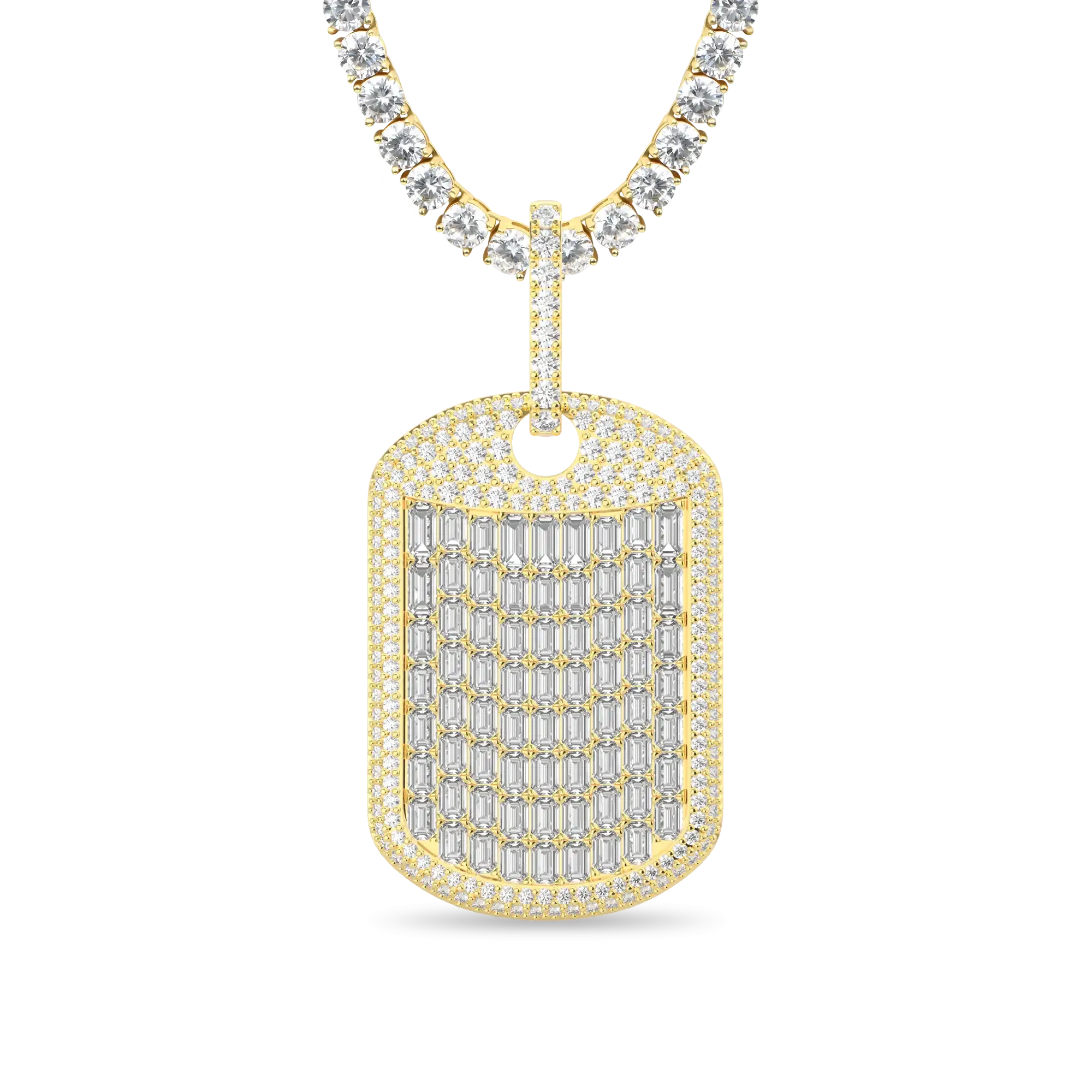 Custom Iced Out Dog Tag Pendant