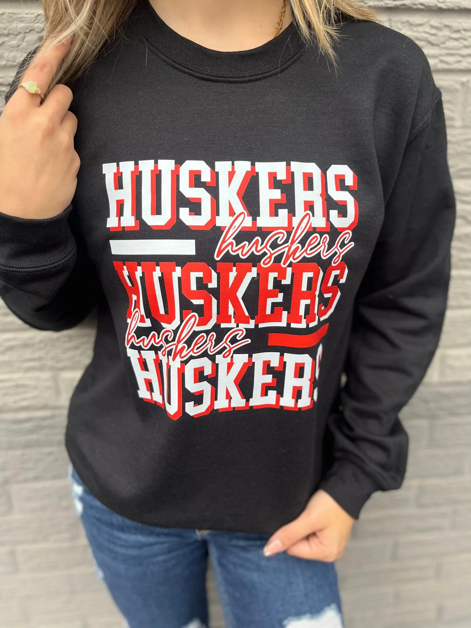 Custom Repeating Layered Mascot Sweatshirt