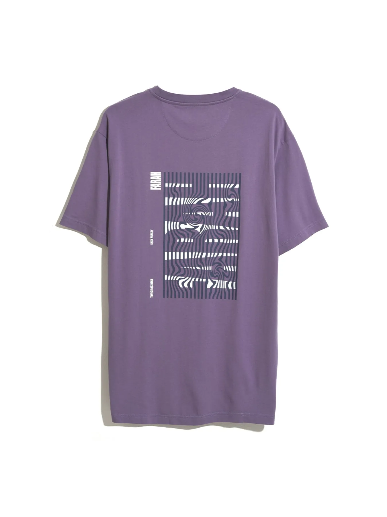 Damon Farah Logo Print T-Shirt In Slate Purple