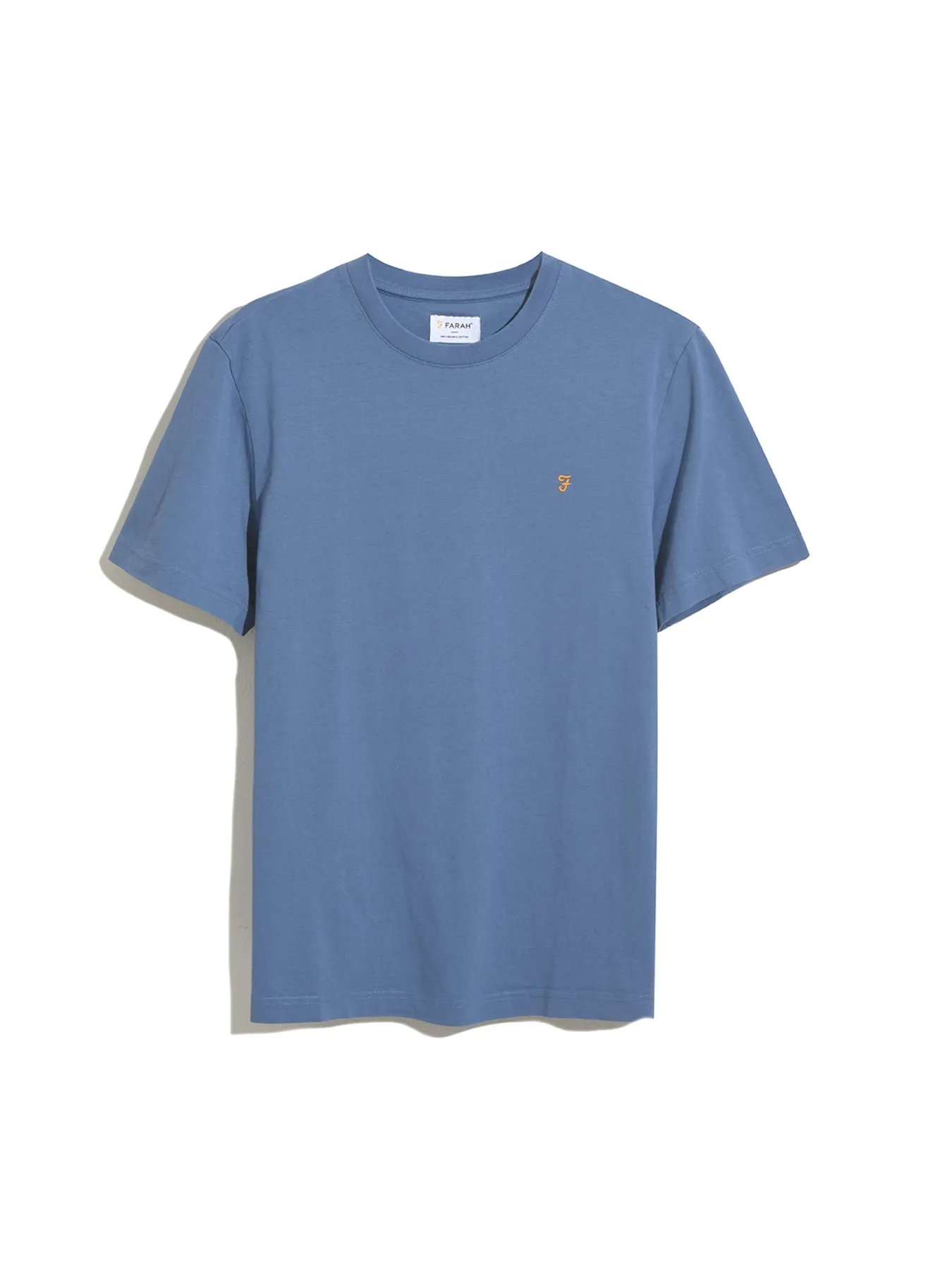 Danny Regular Fit Organic Cotton T-Shirt In Sheaf Blue