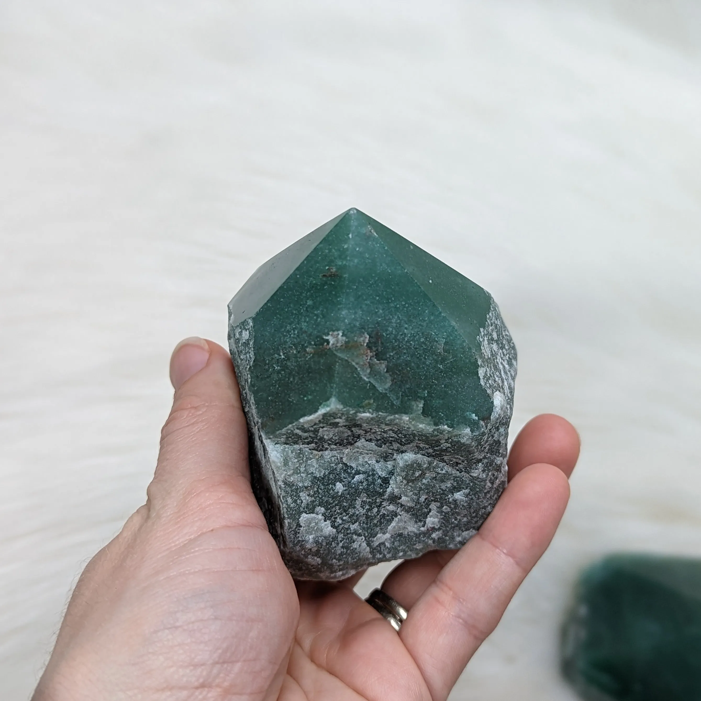 Dark Green Aventurine Polished Generator Point #3