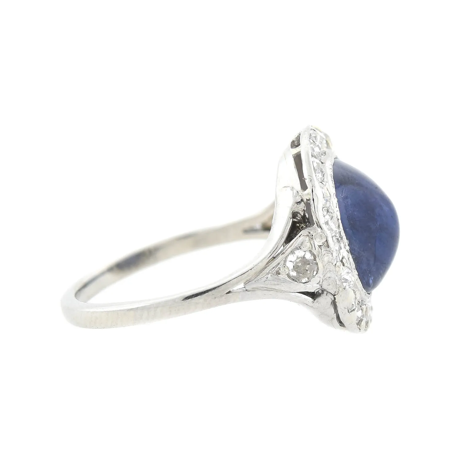 Edwardian Platinum Diamond   Sapphire 3ctw  Center