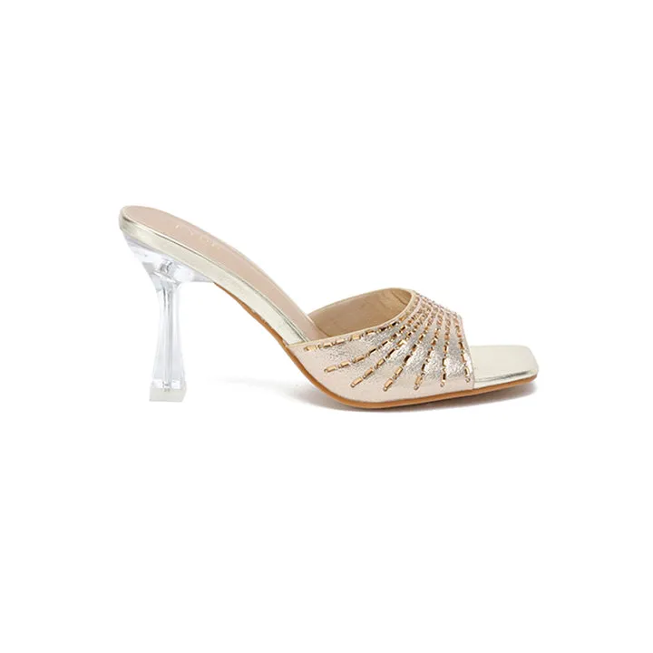 Embellished Clear Mule HL 132