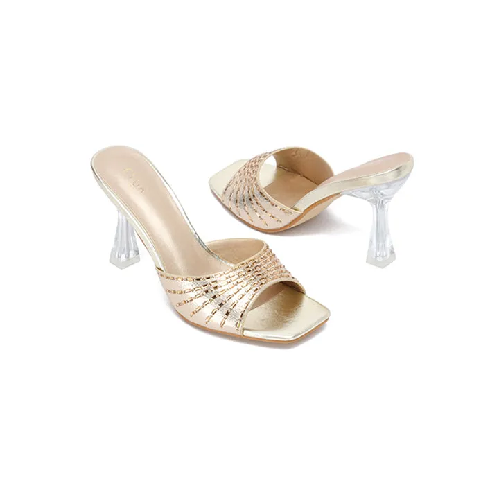 Embellished Clear Mule HL 132