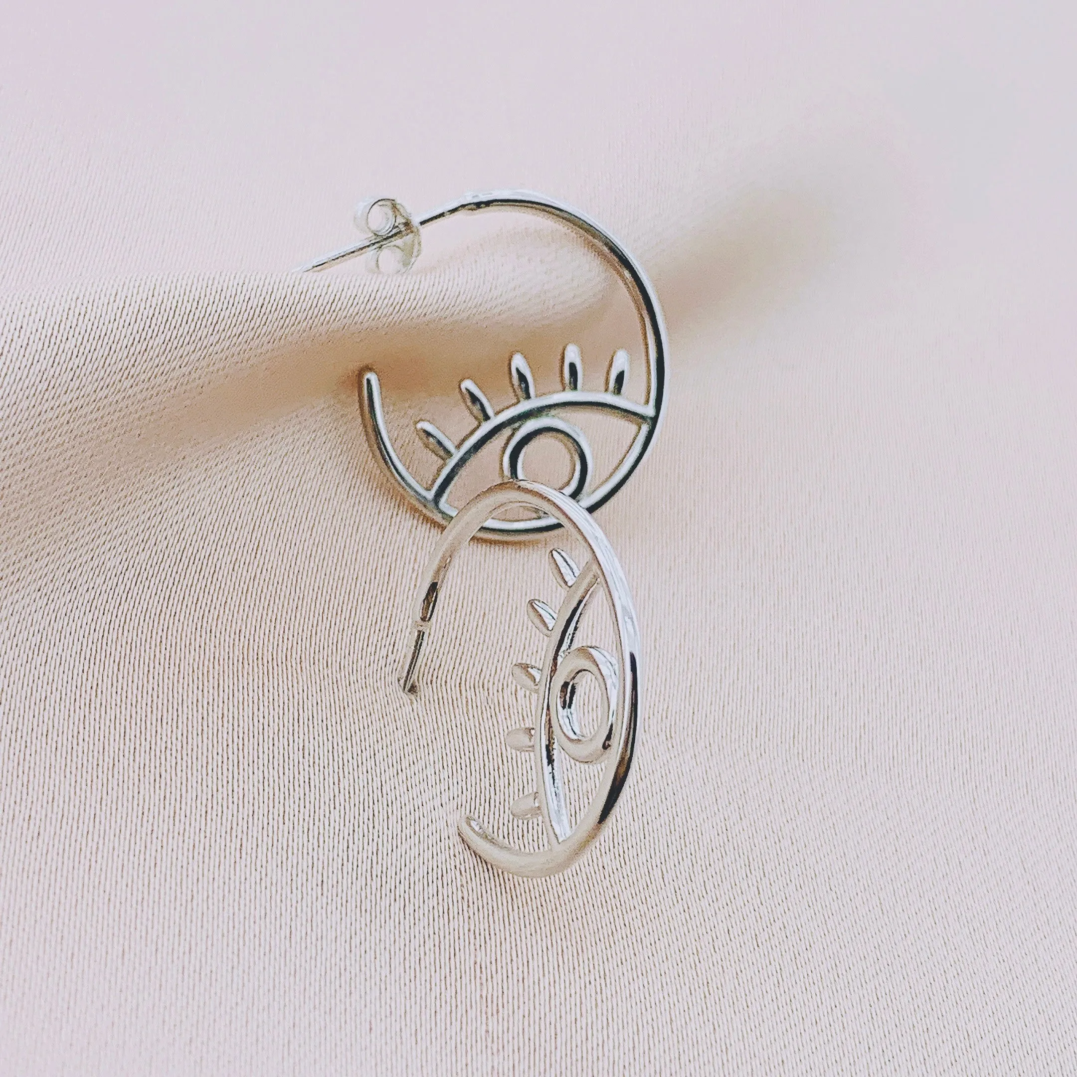 Evil eye Hoop Earring