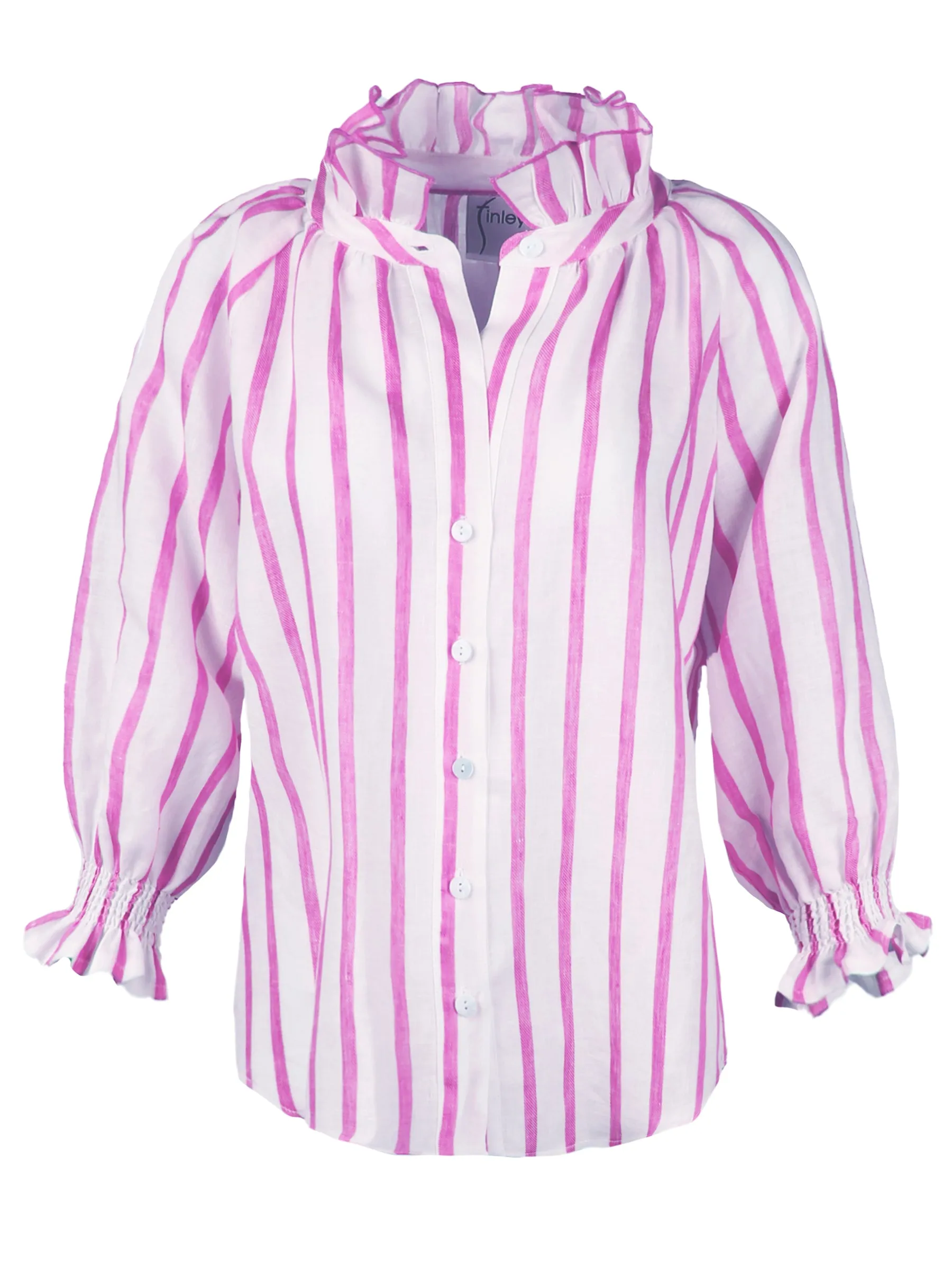 Fiona Shirt Pink Bold Stripe