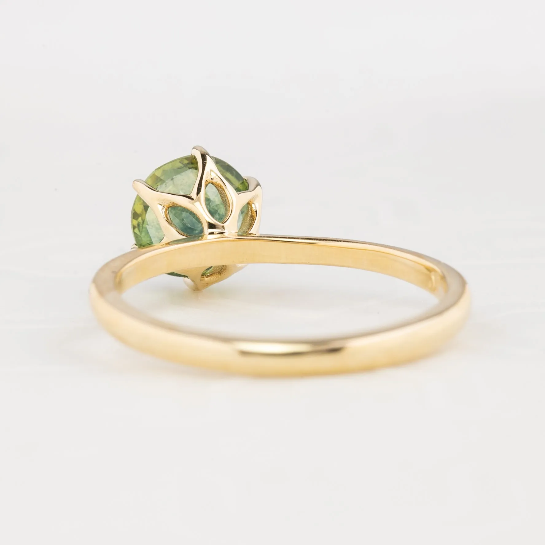 Floryn Ring 1.58ct Green Montana Sapphire, 14k Yellow Gold (One of a kind)