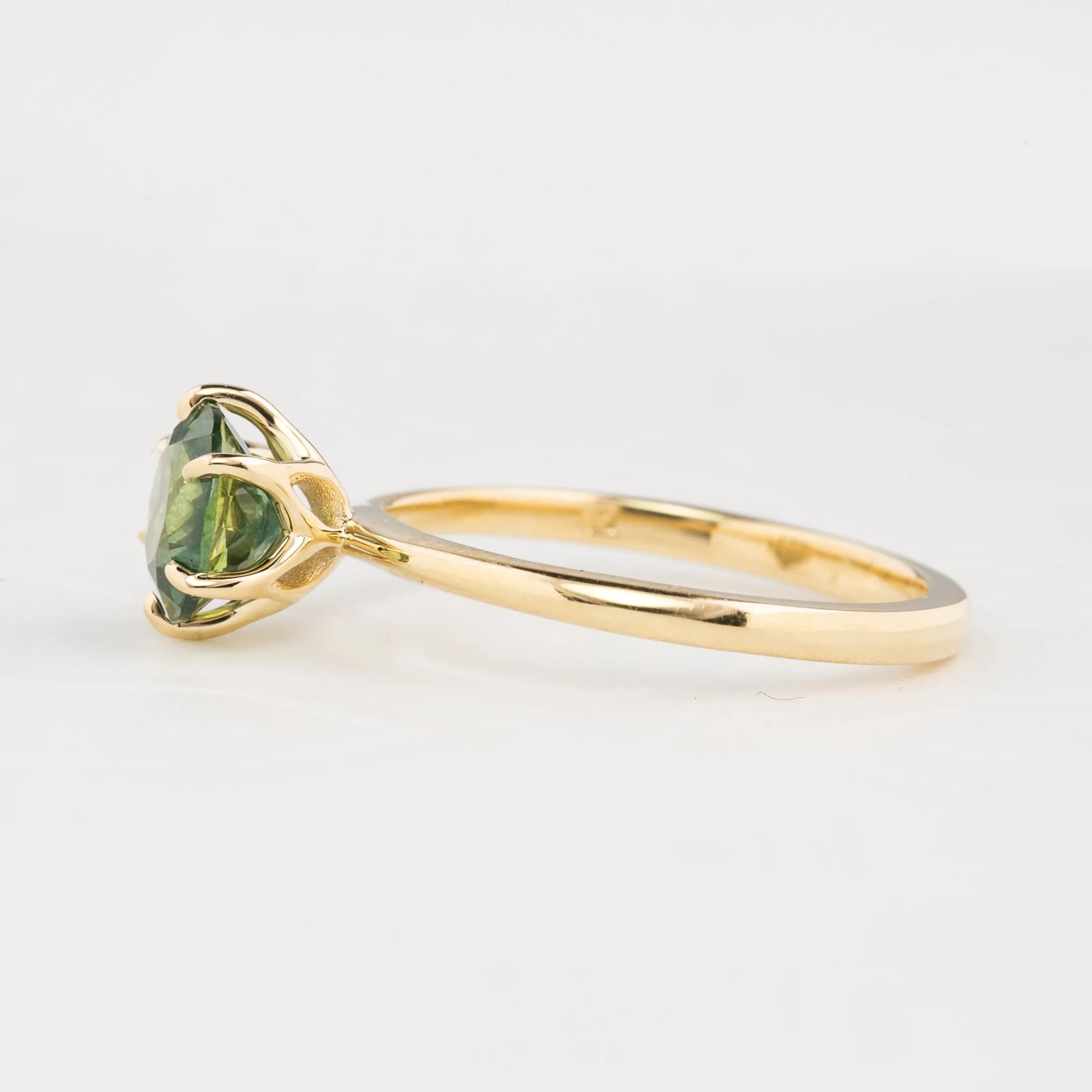 Floryn Ring 1.58ct Green Montana Sapphire, 14k Yellow Gold (One of a kind)