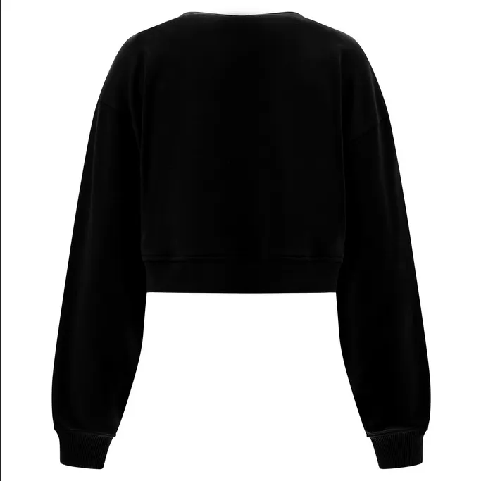 Freddy women's lightweight comfort cropped sweatshirt S3WGZS1 N black