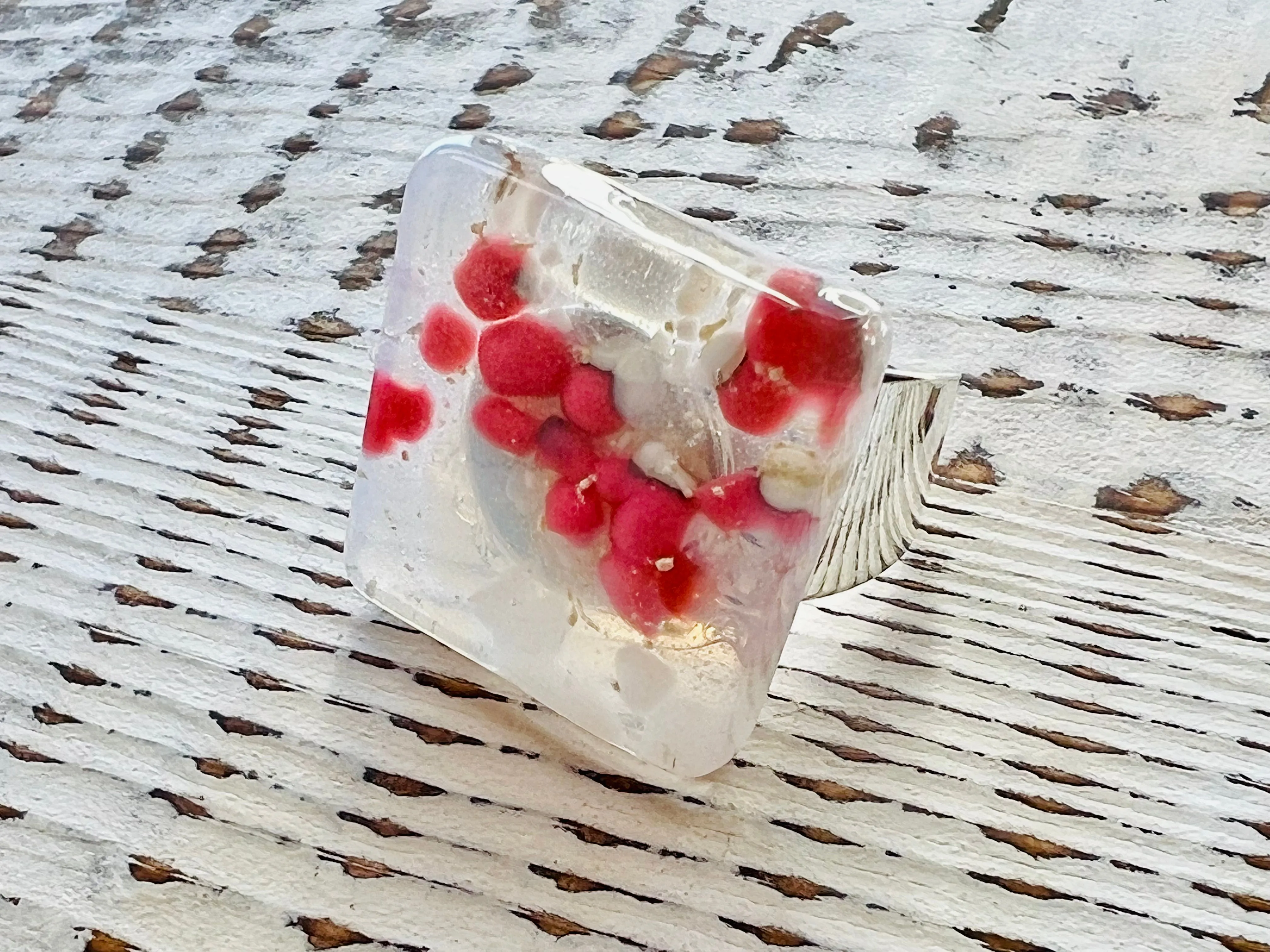 Fused Glass Ring~ Pink Champagne Collection