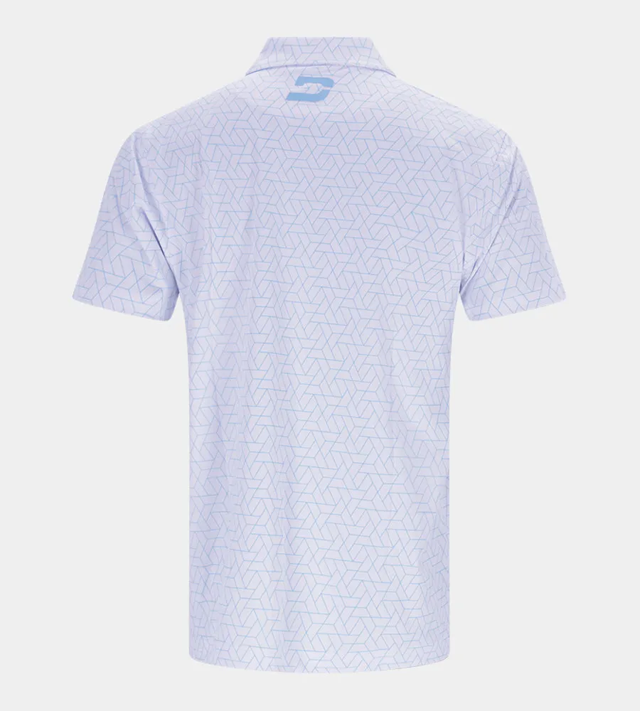 GEOMETRIC POLO - WHITE