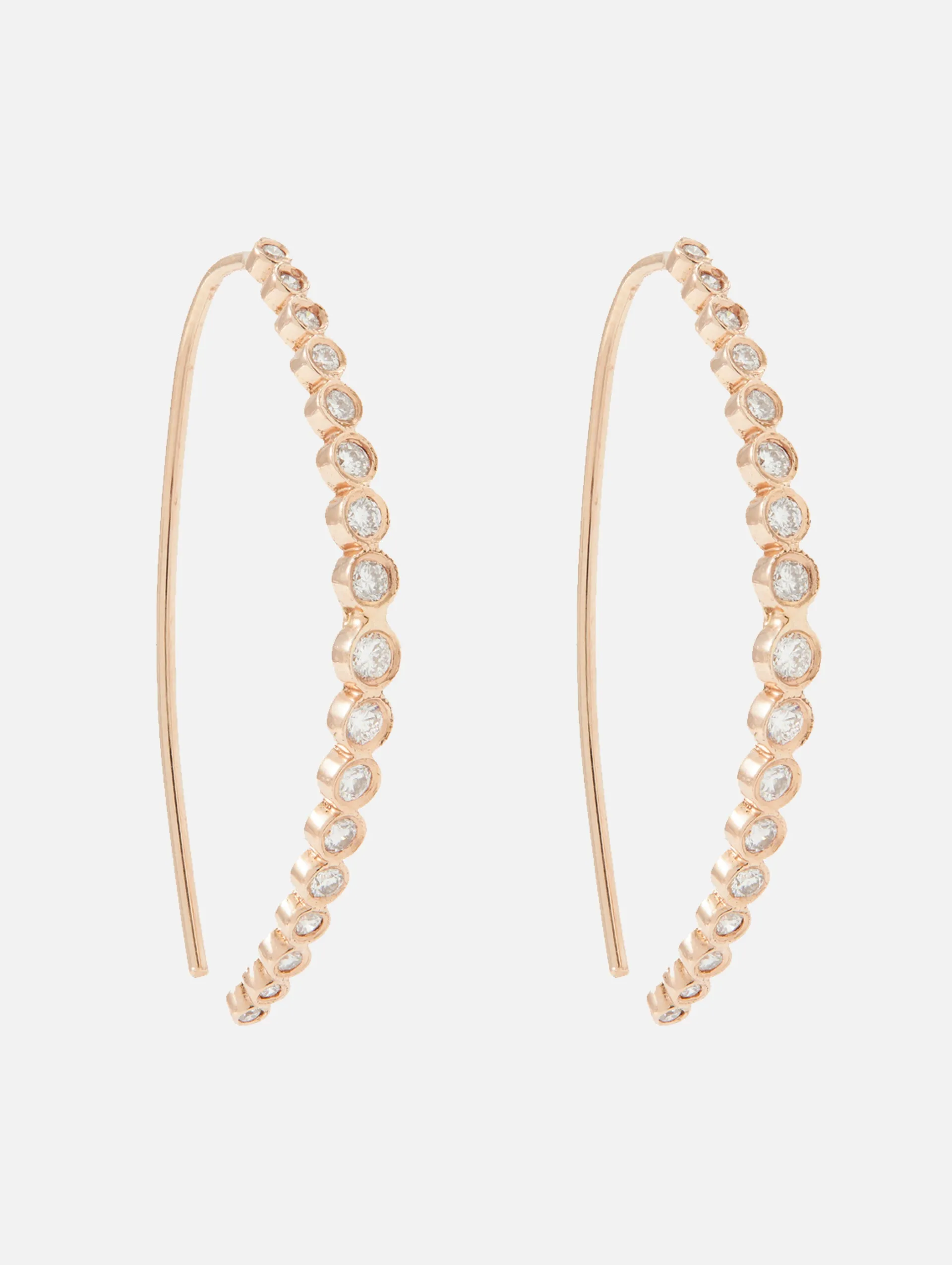 Graduated Diamond Threader Earrings