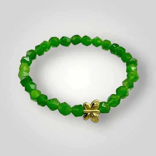 Green Jade and Butterfly Bracelet