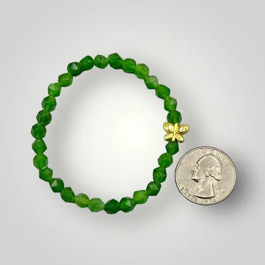 Green Jade and Butterfly Bracelet