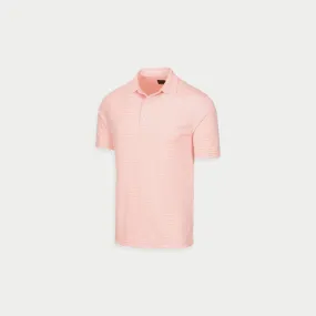 Greg Norman Men's Protek Stripe Peach Polo