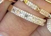 Heirloom Baguette Pave Band