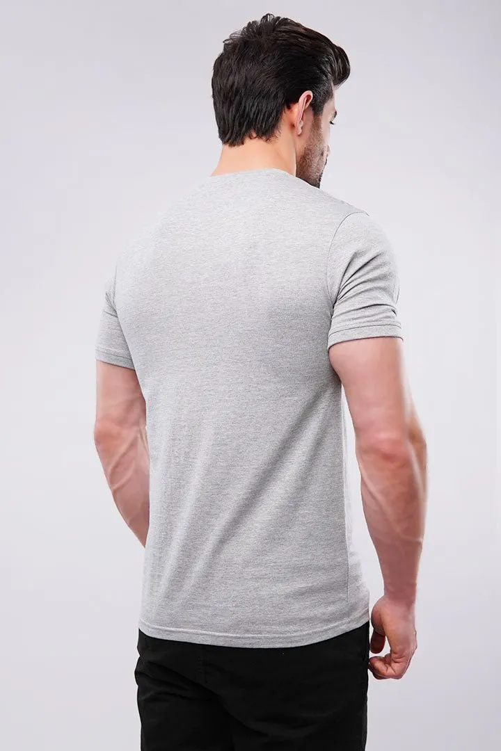 Henley T-Shirt - Heather Grey