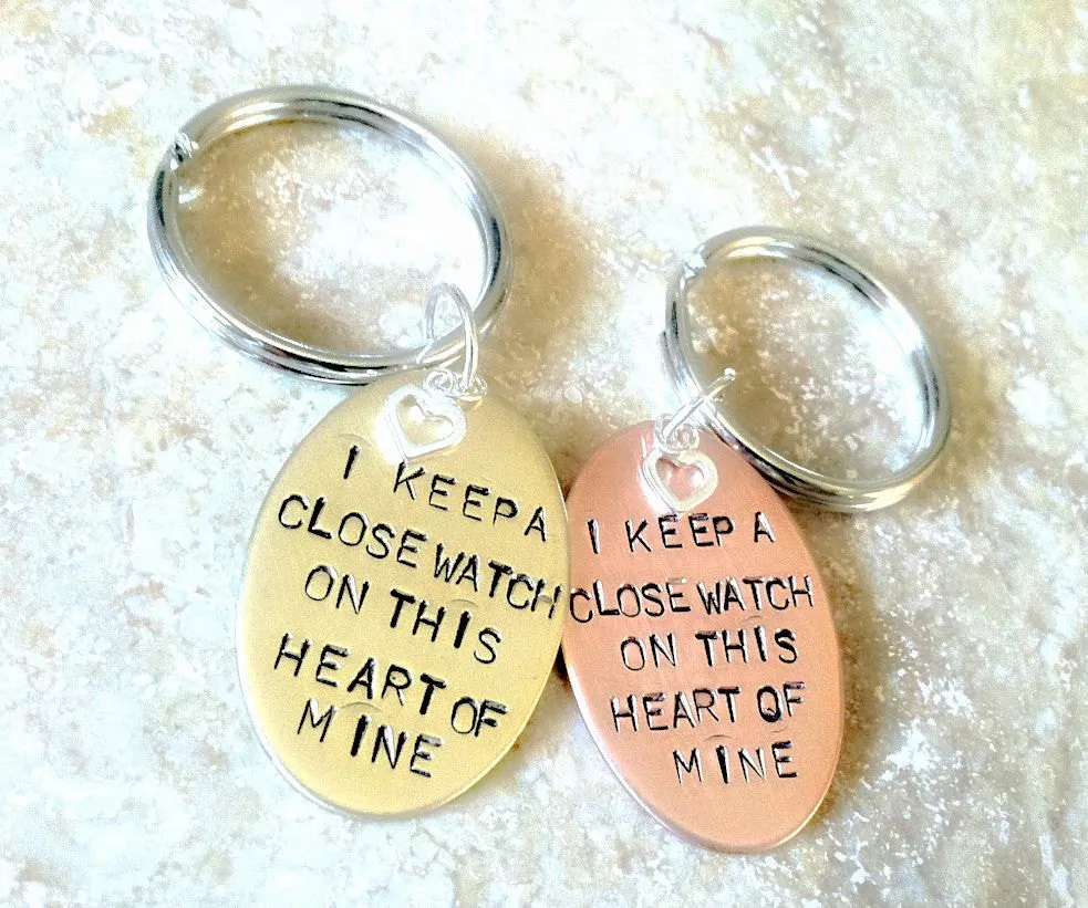 I Keep A Close Watch On This Heart Of Mine Keychain