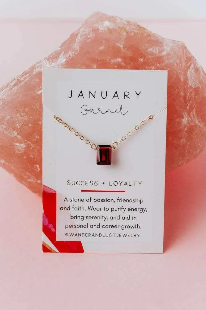 January Birthstone Gold-Filled Necklace