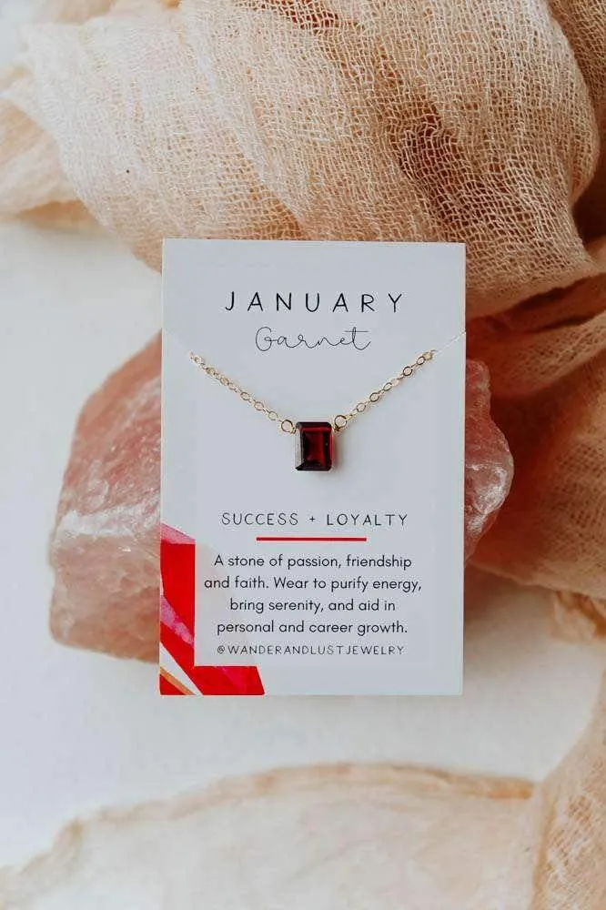 January Birthstone Gold-Filled Necklace