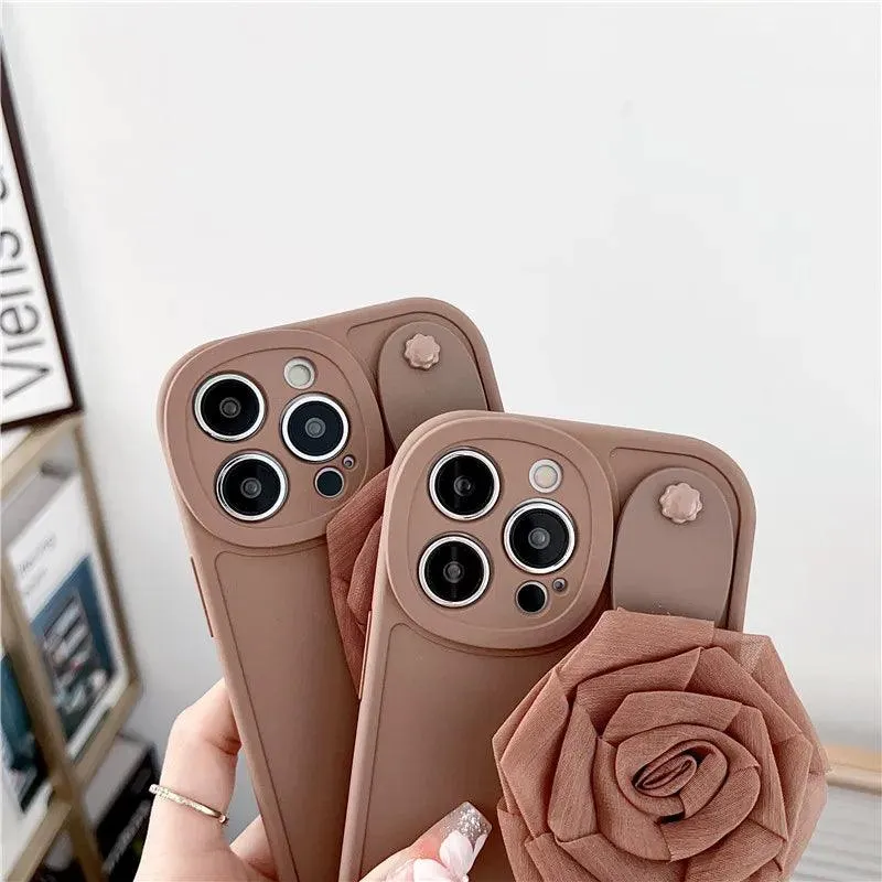 JBCPC1021 Cute Phone Case for Galaxy S23 Ultra, A54, A14, A24, A34, 53, 52, M54, M14, M34, S22, S21 FE, or S20 Plus - 3D Rose Hand Band