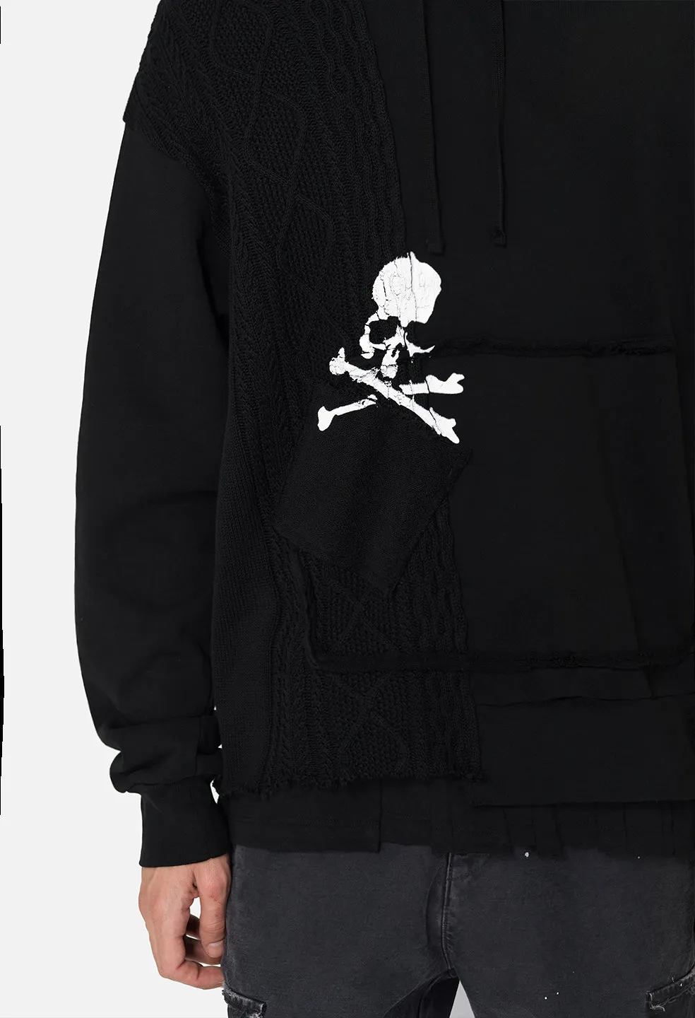 JE X Mastermind Cable Knit Hoodie / Black