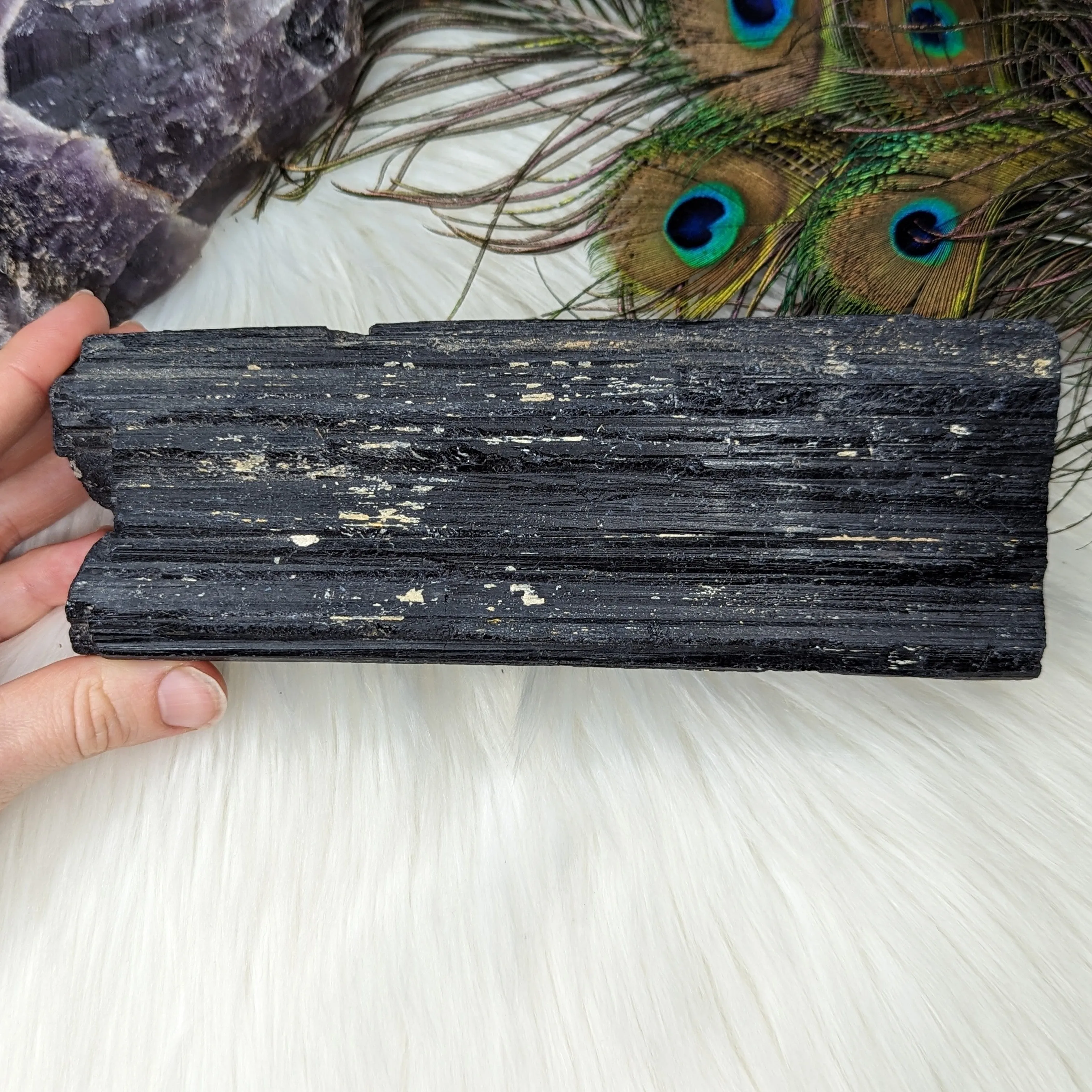 Large Black Tourmaline Rod ~ Statement Piece ~ Protection for Your Home