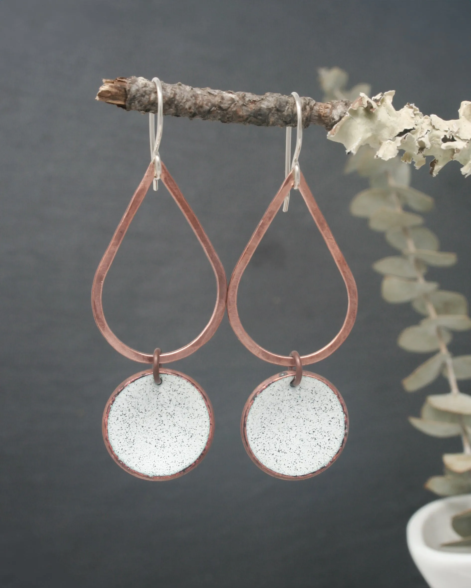 Large Drop Copper Penny earrings [made to order]