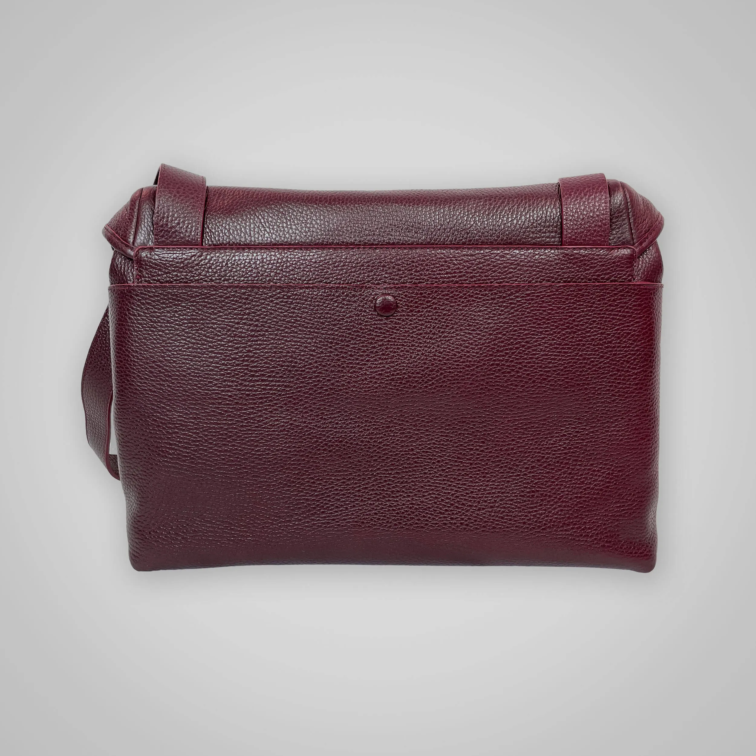 LEATHER MESSENGER BAG BURGUNDY