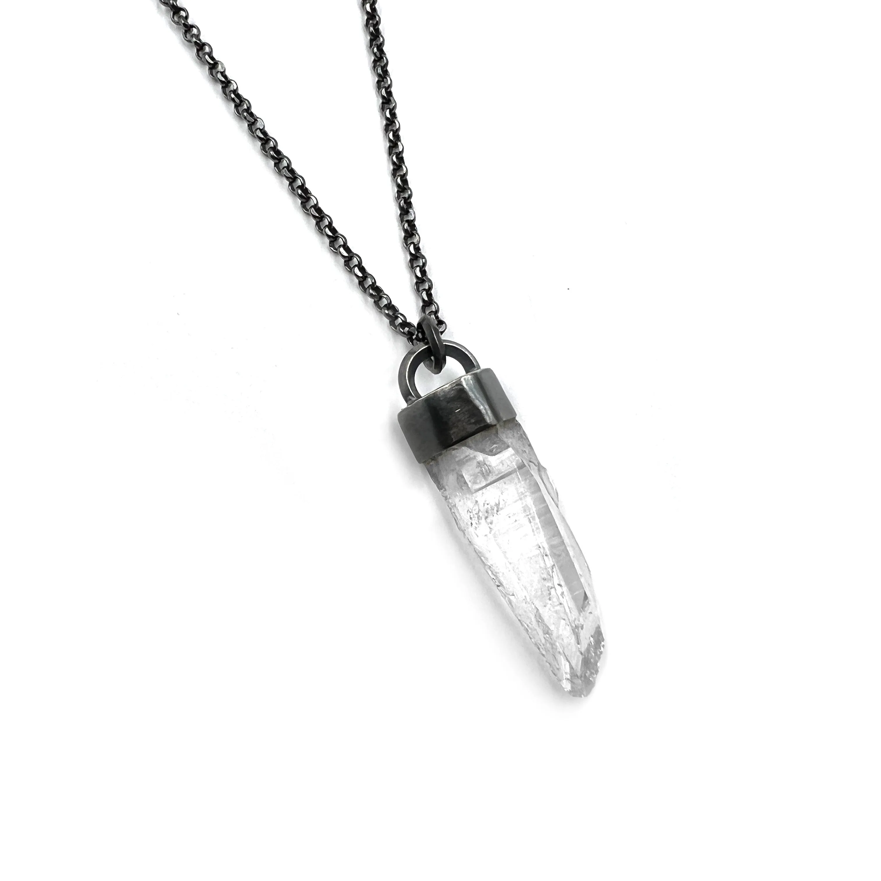 Lemurian Quartz Crystal Charm Necklace