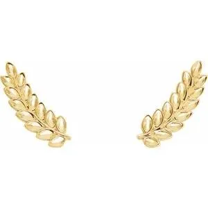 Lola Leaf Earrings - 14k Fine