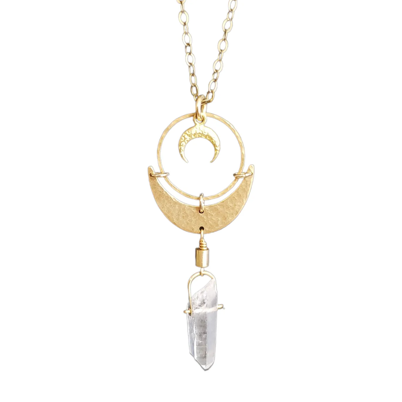 Lunar Crystal Quartz Point Necklace