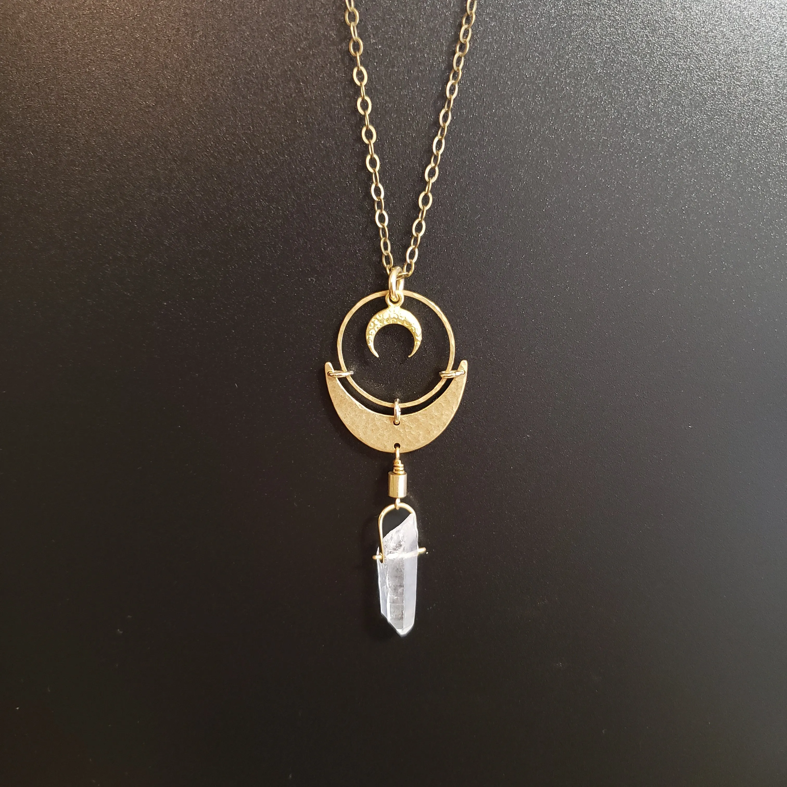 Lunar Crystal Quartz Point Necklace