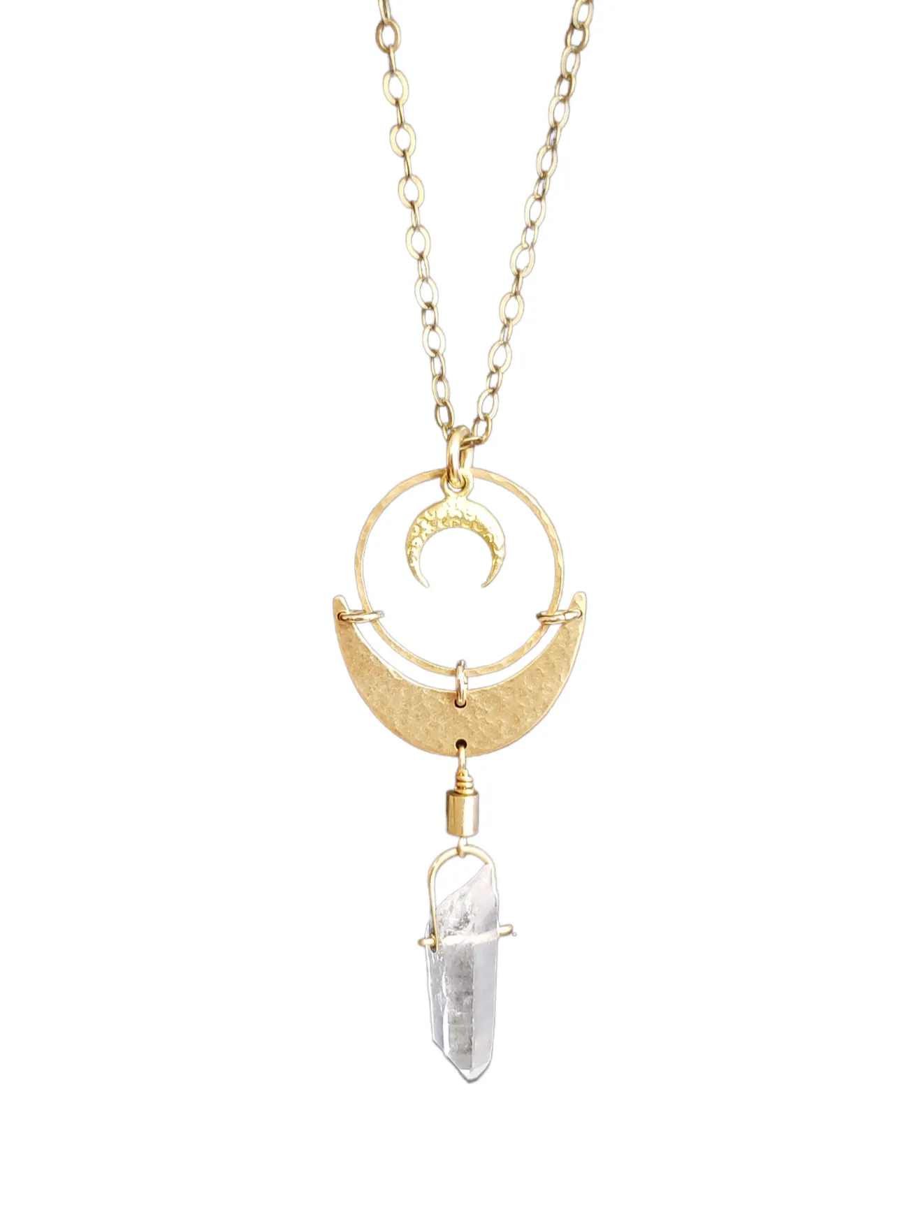 Lunar Crystal Quartz Point Necklace