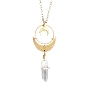 Lunar Crystal Quartz Point Necklace