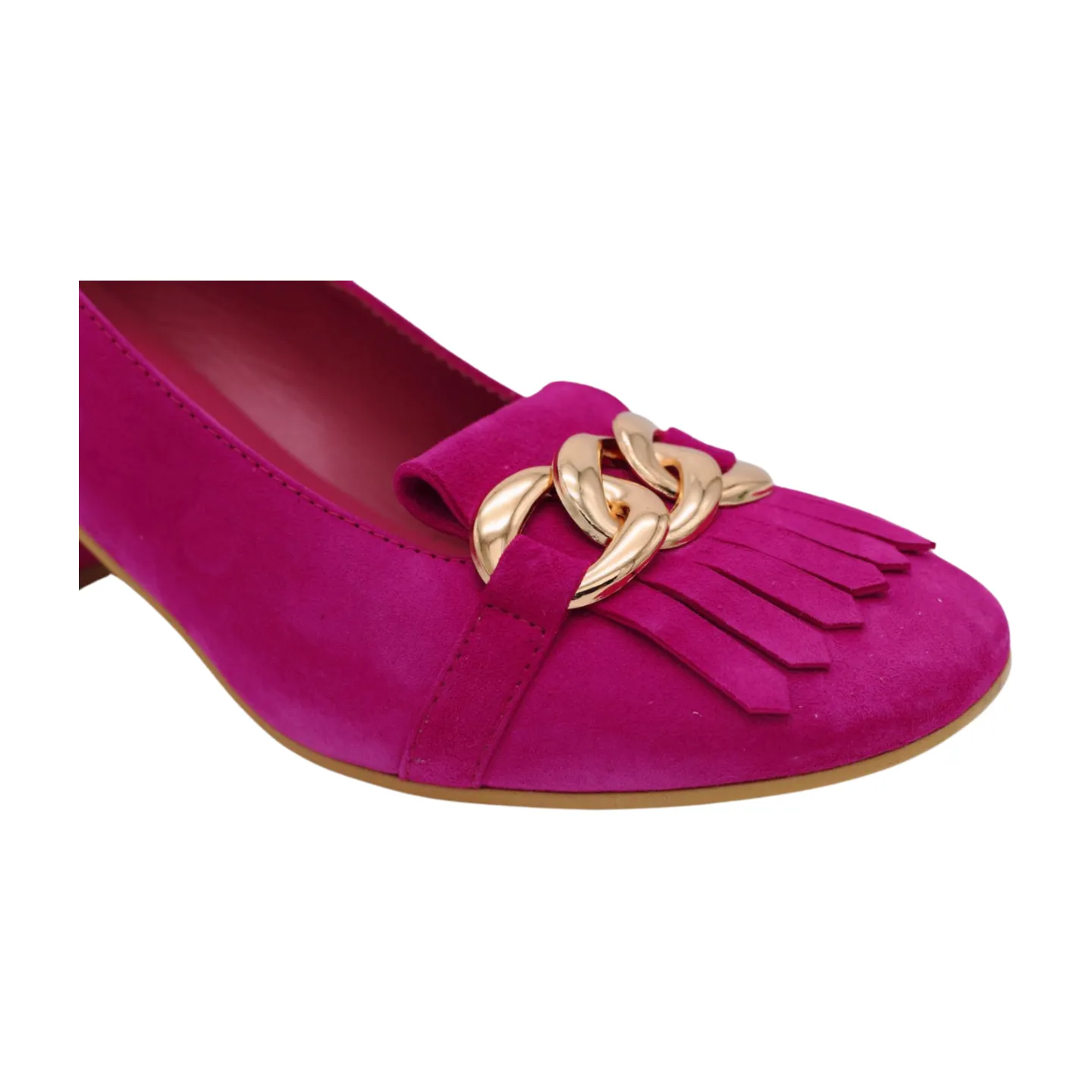 MARCO MOREO JOANNA Pink Suede Heeled Loafer E4291