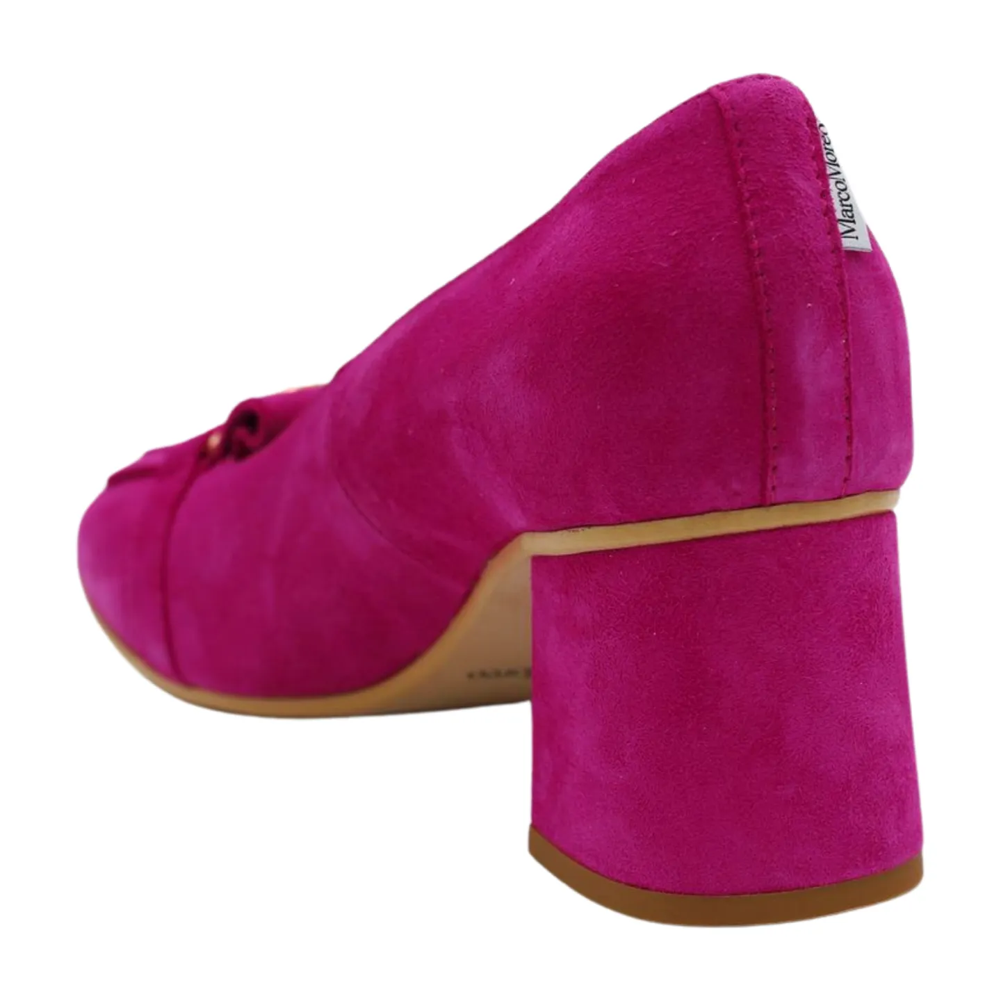 MARCO MOREO JOANNA Pink Suede Heeled Loafer E4291