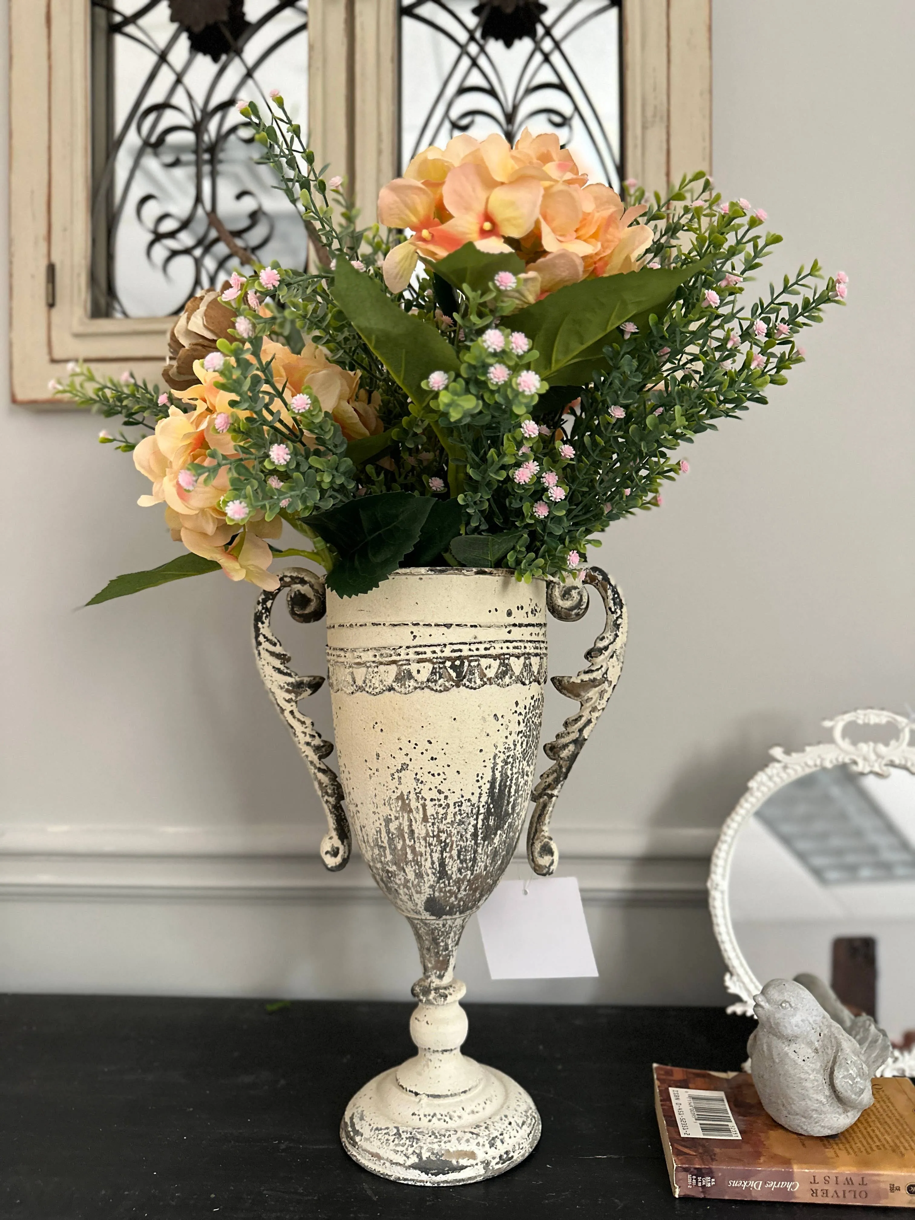 Metal Trophy Flower Vase