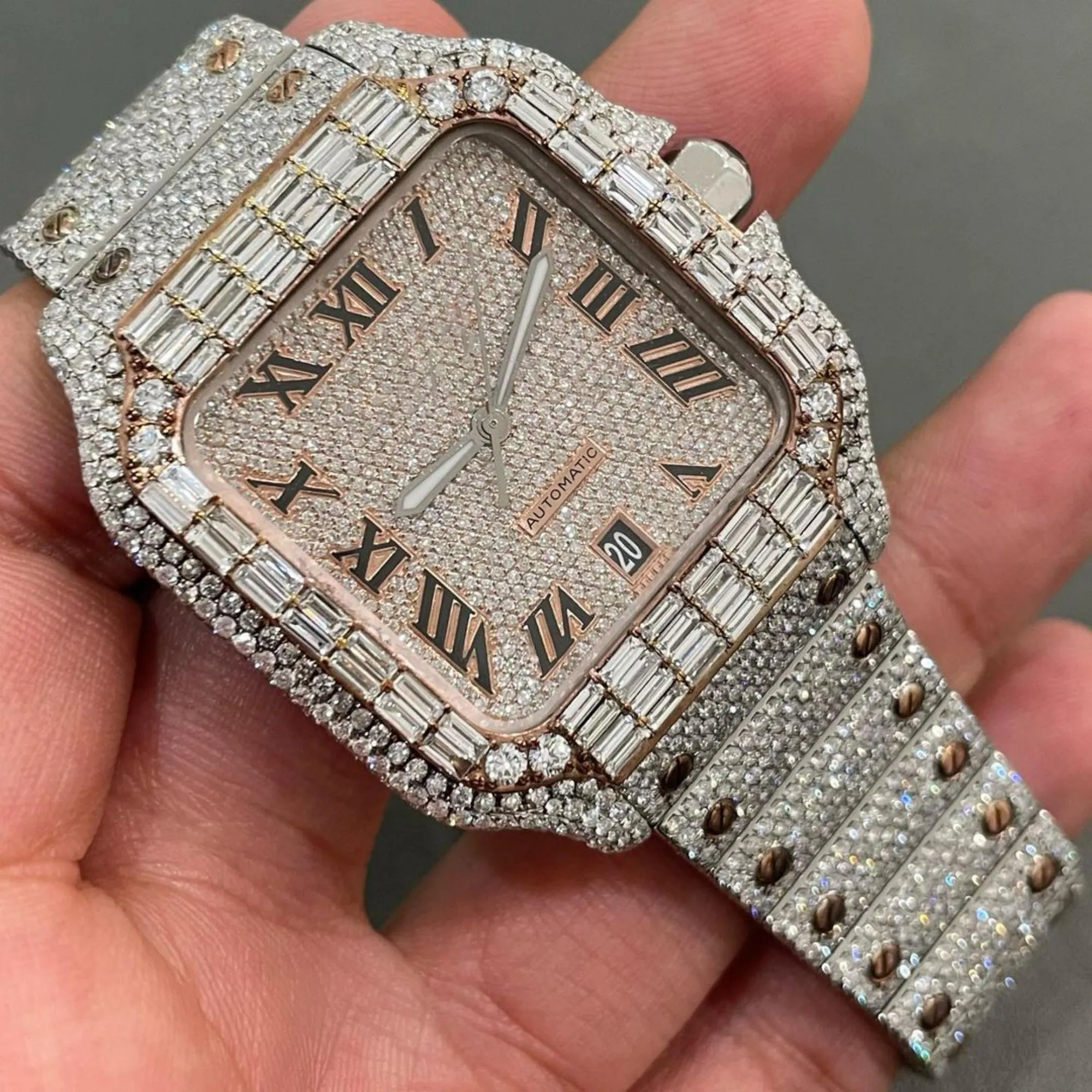 moissanite watch | diamond watch | iced out watch | hip hop watch