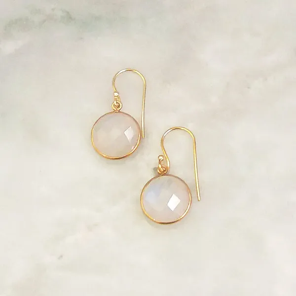 Moonstone Single Drop Hook Earrings